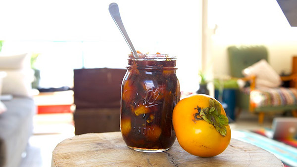 Persimmon Jam with Strawberry & Ginger