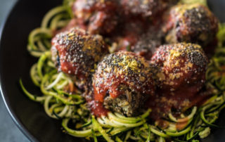 Vegan meatless mushroom meatballs