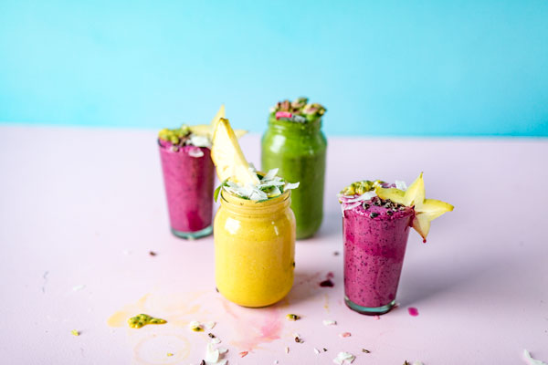 colourful smoothies