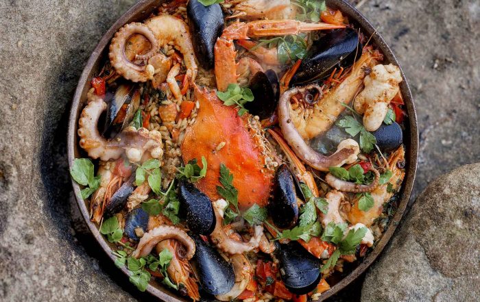 Seafood paella recipe